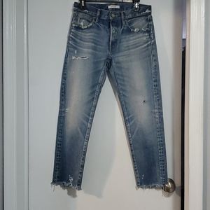 Moussy Light-Wash Faded Denim